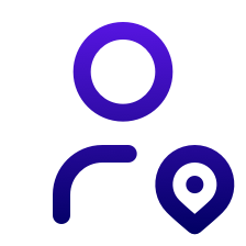 Icono usuario con geolocalización
