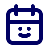 Icono calendario alegre
