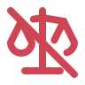 Icono balanza legal tachada